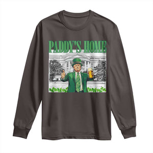 Funny Trump St Patricks Day Long Sleeve Shirt Paddy's Home White House TS10 Dark Chocolate Print Your Wear