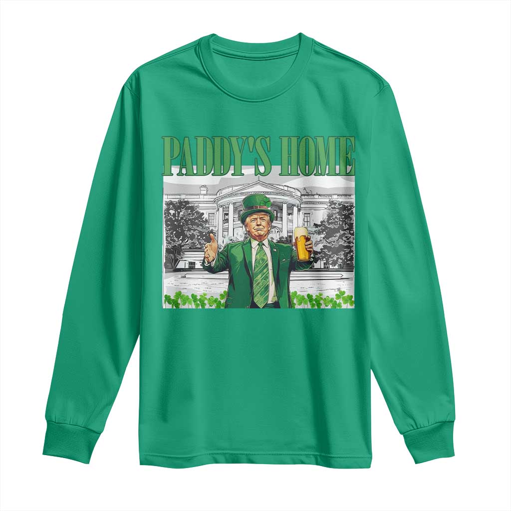 Funny Trump St Patricks Day Long Sleeve Shirt Paddy's Home White House TS10 Irish Green Print Your Wear