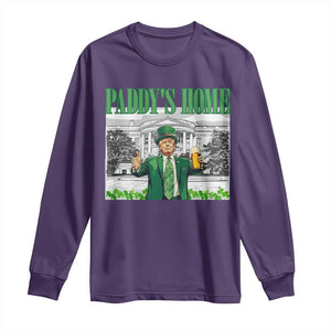 Funny Trump St Patricks Day Long Sleeve Shirt Paddy's Home White House TS10 Purple Print Your Wear