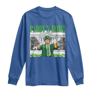 Funny Trump St Patricks Day Long Sleeve Shirt Paddy's Home White House TS10 Royal Blue Print Your Wear