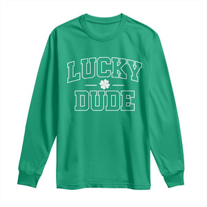 Kids St. Patrick's Day Long Sleeve Shirt Lucky Dude TS10 Irish Green Print Your Wear