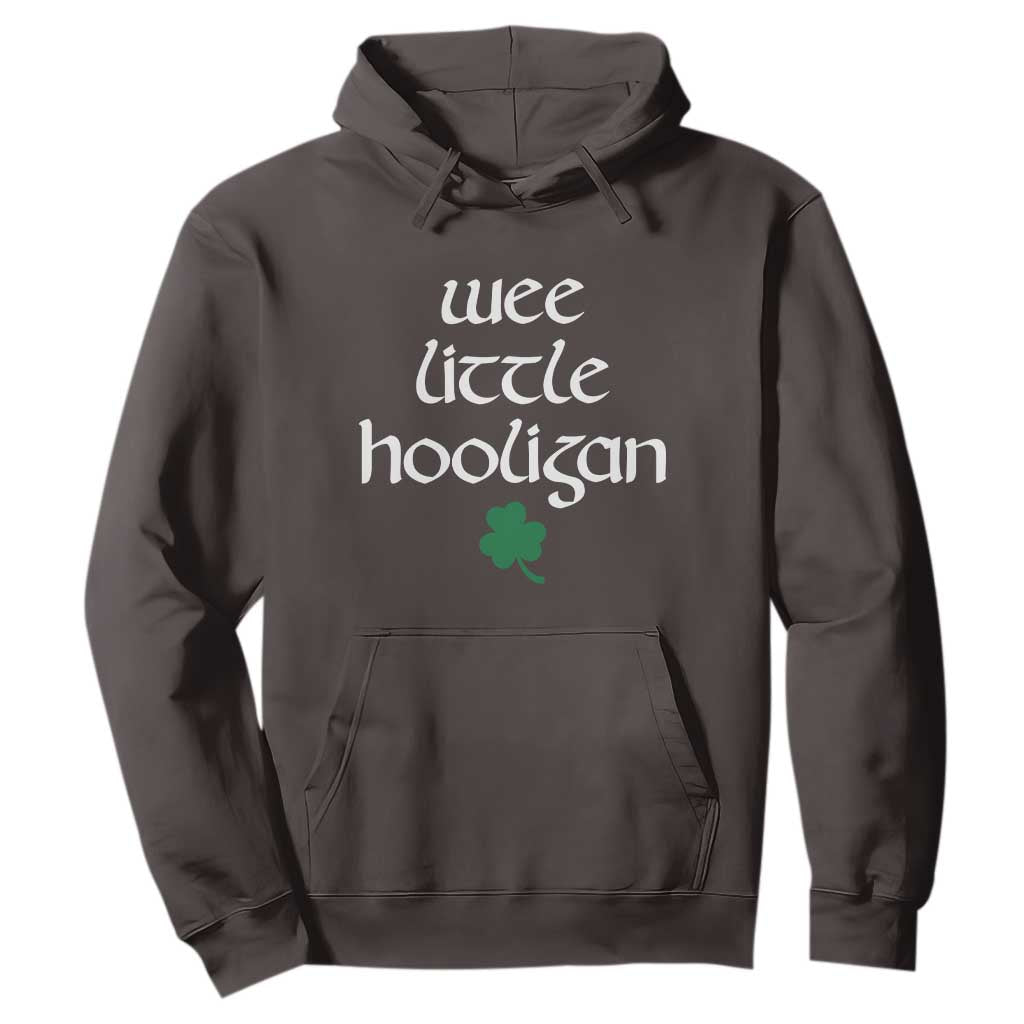 St Patricks Kids Wee Little Hooligan Hoodie TS10 Dark Chocolate Print Your Wear