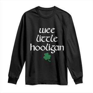 St Patricks Kids Wee Little Hooligan Long Sleeve Shirt TS10 Black Print Your Wear