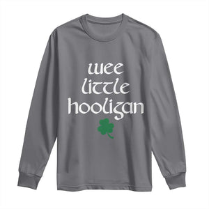 St Patricks Kids Wee Little Hooligan Long Sleeve Shirt TS10 Charcoal Print Your Wear