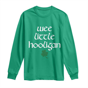 St Patricks Kids Wee Little Hooligan Long Sleeve Shirt TS10 Irish Green Print Your Wear