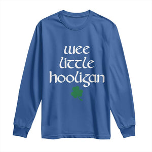 St Patricks Kids Wee Little Hooligan Long Sleeve Shirt TS10 Royal Blue Print Your Wear