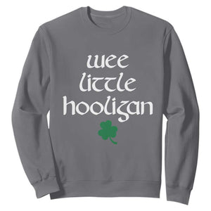 St Patricks Kids Wee Little Hooligan Sweatshirt TS10 Charcoal Print Your Wear