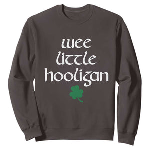 St Patricks Kids Wee Little Hooligan Sweatshirt TS10 Dark Chocolate Print Your Wear