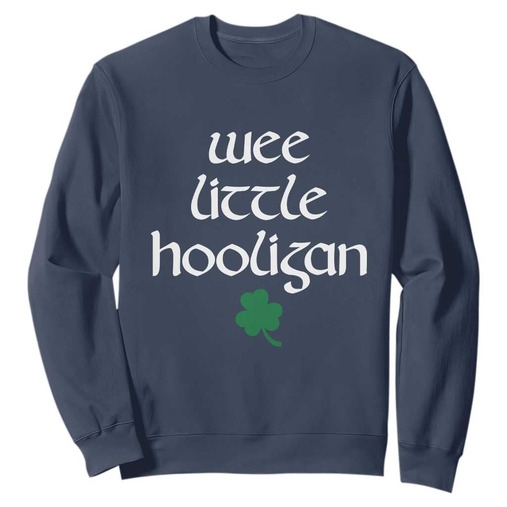 St Patricks Kids Wee Little Hooligan Sweatshirt TS10 Navy Print Your Wear