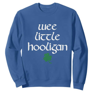 St Patricks Kids Wee Little Hooligan Sweatshirt TS10 Royal Blue Print Your Wear