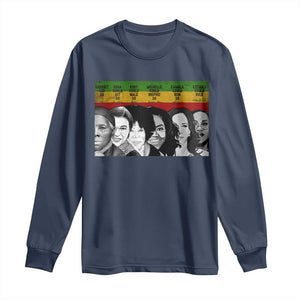 Black Pride Long Sleeve Shirt Harriet Led Rosa Could Sit Ruby Could Walk Michelle Could Inspire Kamala Could Run Ketanji Could Rule TS10 Navy Print Your Wear