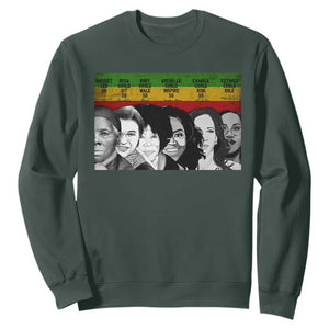 Black Pride Sweatshirt Harriet Led Rosa Could Sit Ruby Could Walk Michelle Could Inspire Kamala Could Run Ketanji Could Rule TS10 Dark Forest Green Print Your Wear