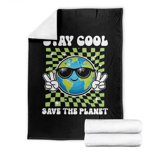 Groovy Earth Day Save The Planet Throw Blanket TS10 Black Print Your Wear