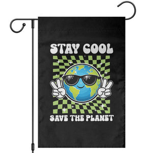 Groovy Earth Day Save The Planet Garden Flag TS10 Black Print Your Wear
