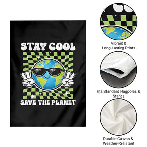 Groovy Earth Day Save The Planet Garden Flag TS10 Print Your Wear