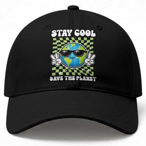 Groovy Earth Day Save The Planet Baseball Cap TS10 Print Your Wear