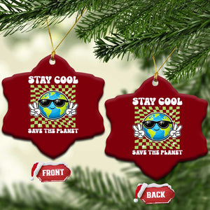 Groovy Earth Day Save The Planet Ceramic Ornament TS10 Print Your Wear