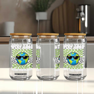 Groovy Earth Day Save The Planet Glass Can TS10 Print Your Wear