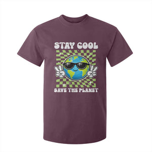Groovy Earth Day Save The Planet T Shirt For Kid TS10 Maroon Print Your Wear