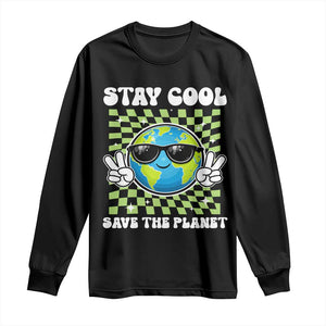 Groovy Earth Day Save The Planet Long Sleeve Shirt TS10 Black Print Your Wear