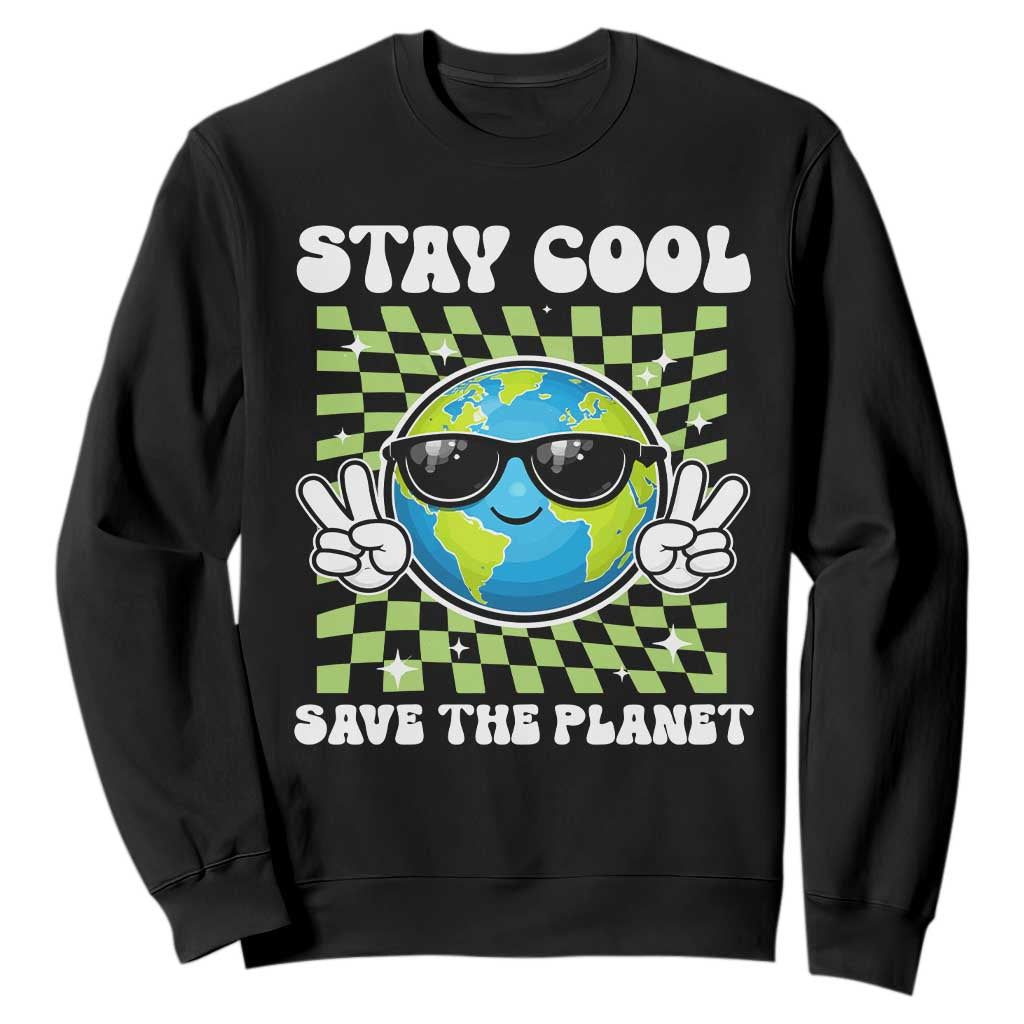 Groovy Earth Day Save The Planet Sweatshirt TS10 Black Print Your Wear