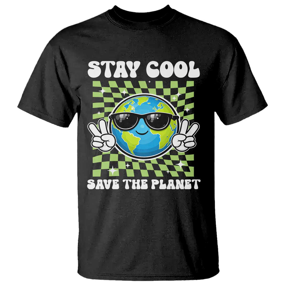 Groovy Earth Day Save The Planet T Shirt TS10 Black Print Your Wear