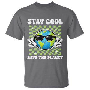 Groovy Earth Day Save The Planet T Shirt TS10 Charcoal Print Your Wear