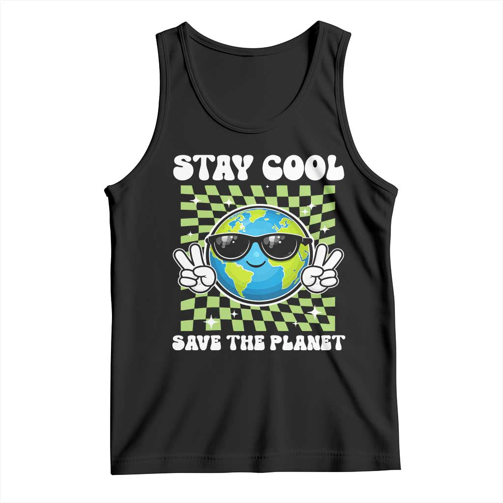 Groovy Earth Day Save The Planet Tank Top TS10 Black Print Your Wear
