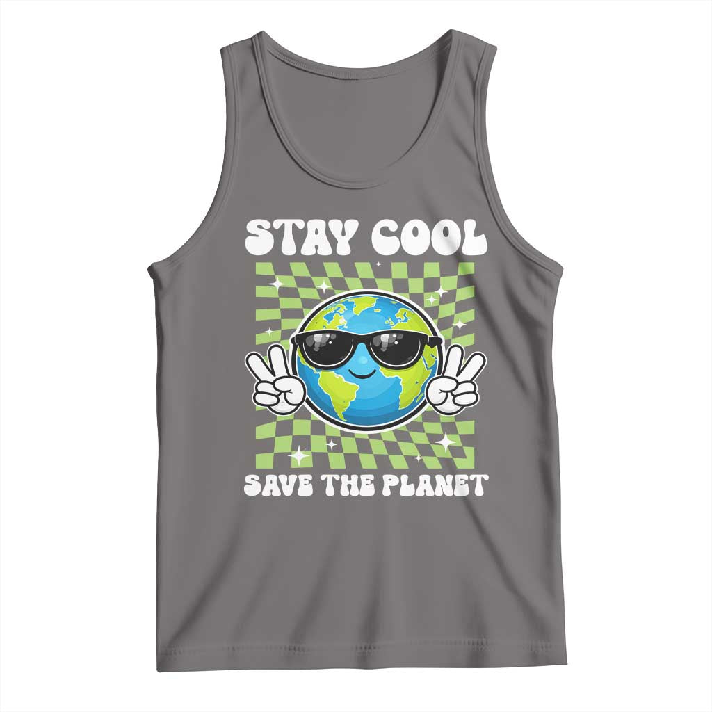 Groovy Earth Day Save The Planet Tank Top TS10 Deep Heather Print Your Wear
