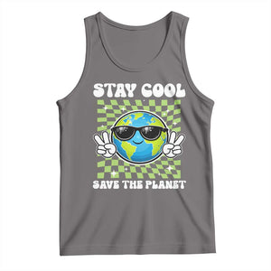 Groovy Earth Day Save The Planet Tank Top TS10 Deep Heather Print Your Wear