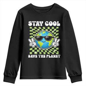 Groovy Earth Day Save The Planet Youth Sweatshirt TS10 Black Print Your Wear