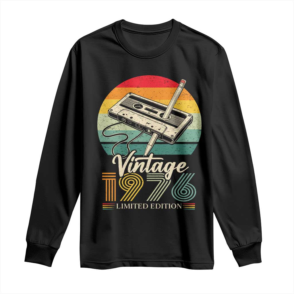 Vintage 1976 Long Sleeve Shirt 50th Birthday Turning 50 Year Old Gifts TS10 Black Print Your Wear