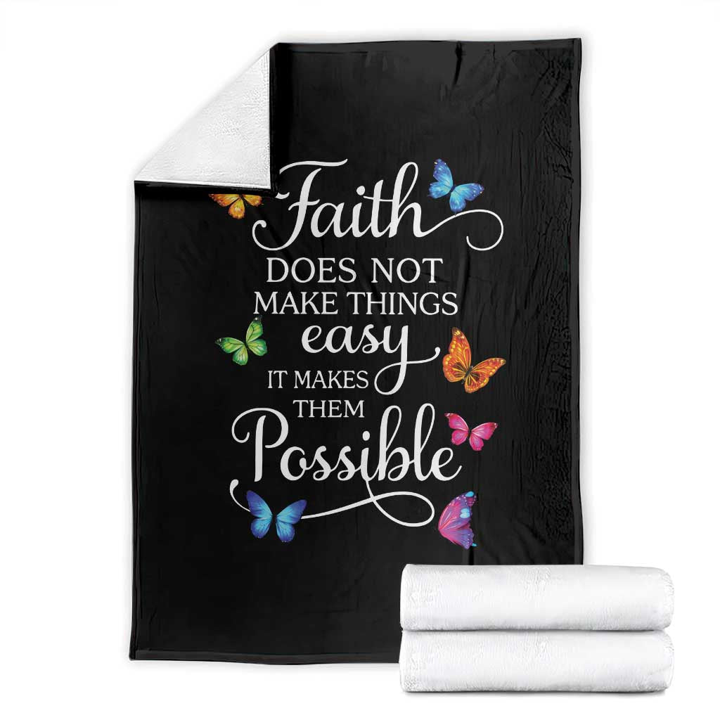 Christian Jesus Throw Blanket Butterfly Art Bible Verse Printed Faith Blessed Inspirational Girl TS10 Black Print Your Wear