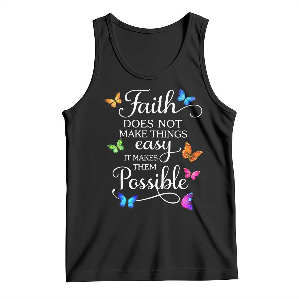 Christian Jesus Tank Top Butterfly Art Bible Verse Printed Faith Blessed Inspirational Girl TS10 Black Print Your Wear