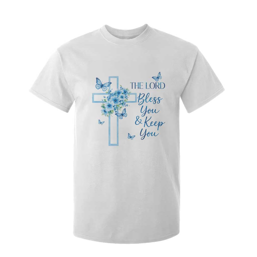 Christian Jesus T Shirt For Kid The Lord Bless You Encouraging Bible Verse Butterfly Art TS10 White Print Your Wear