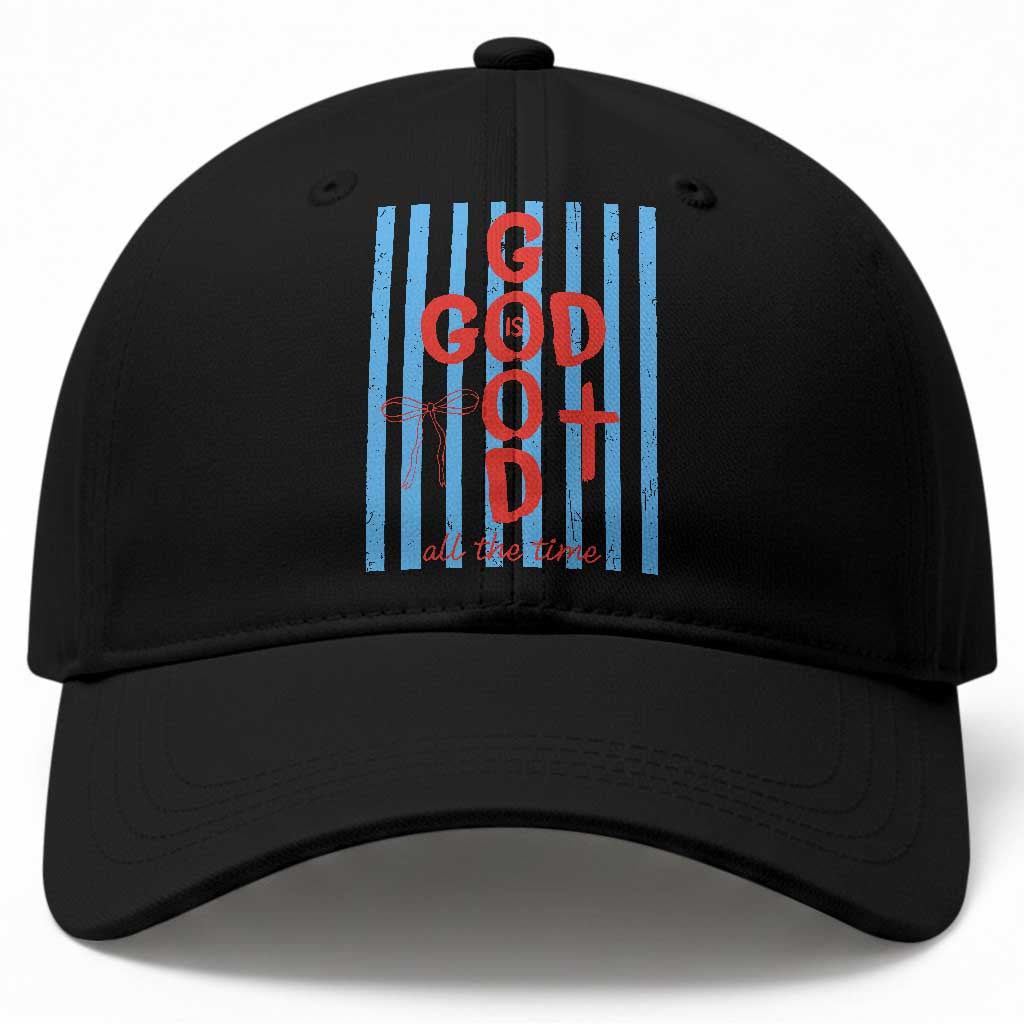 Christian Jesus Lovers Baseball Cap Striped Preppy God Is Good All The Time TS10 Print Your Wear