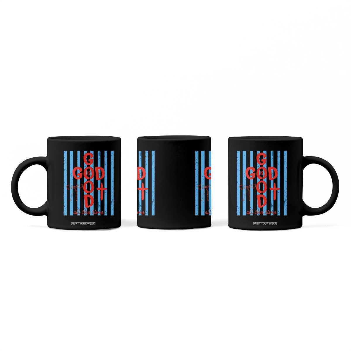 Christian Jesus Lovers Coffee Mug Striped Preppy God Is Good All The Time TS10 Print Your Wear
