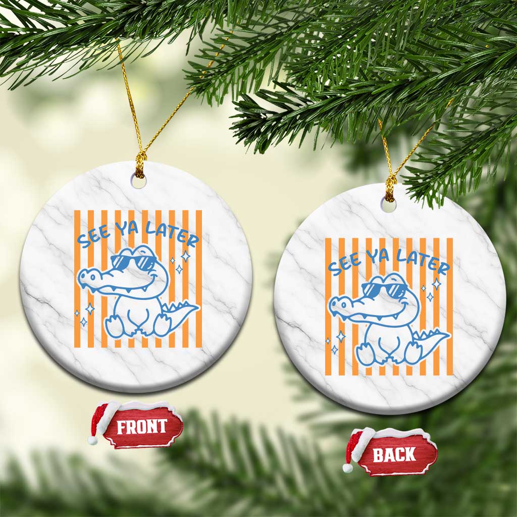 See You Later Alligator Ceramic Ornament Funny Last Day End of Year Teacher Summer Gift TS10 1pc White Marble Print Your Wear