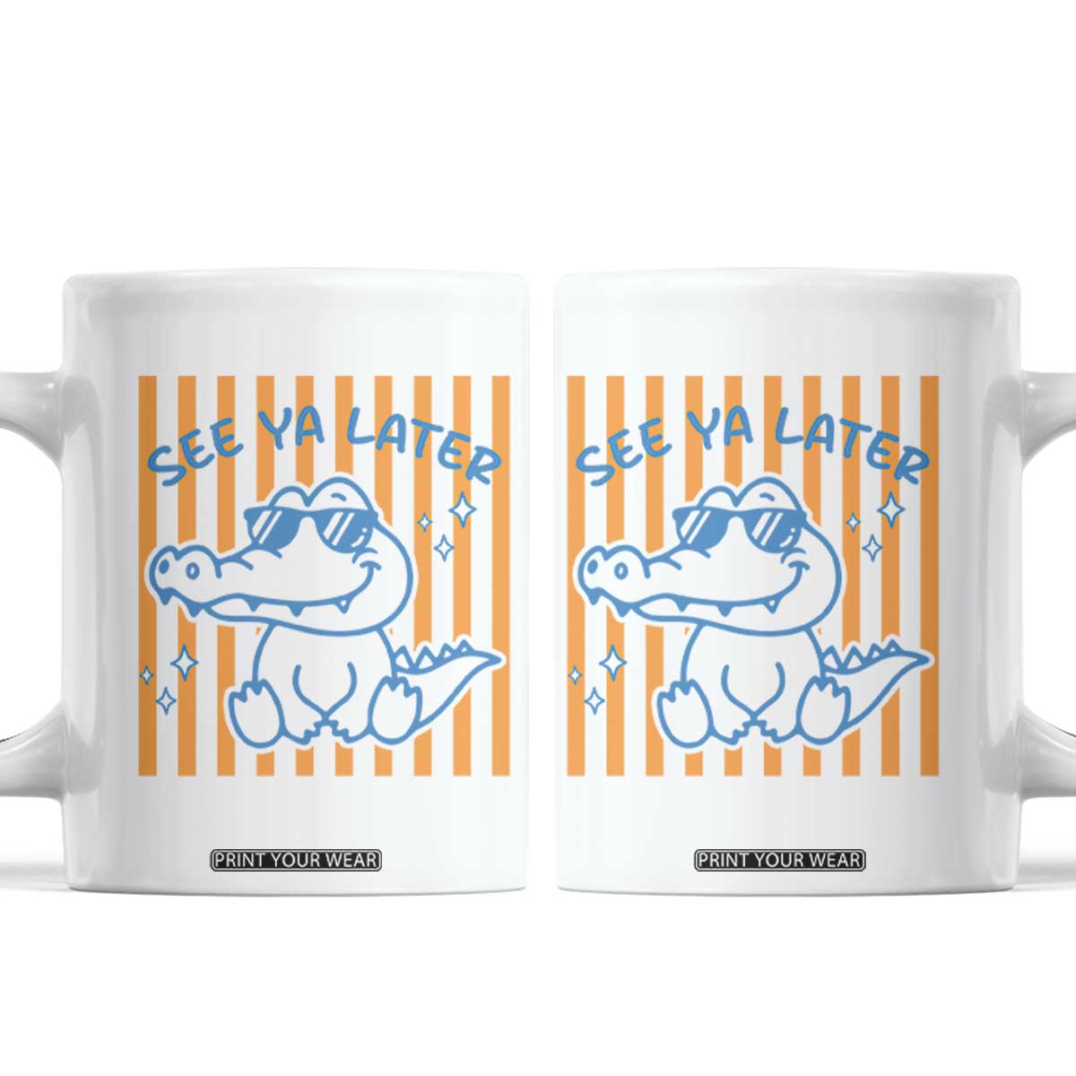 See You Later Alligator Coffee Mug Funny Last Day End of Year Teacher Summer Gift TS10 White Print Your Wear