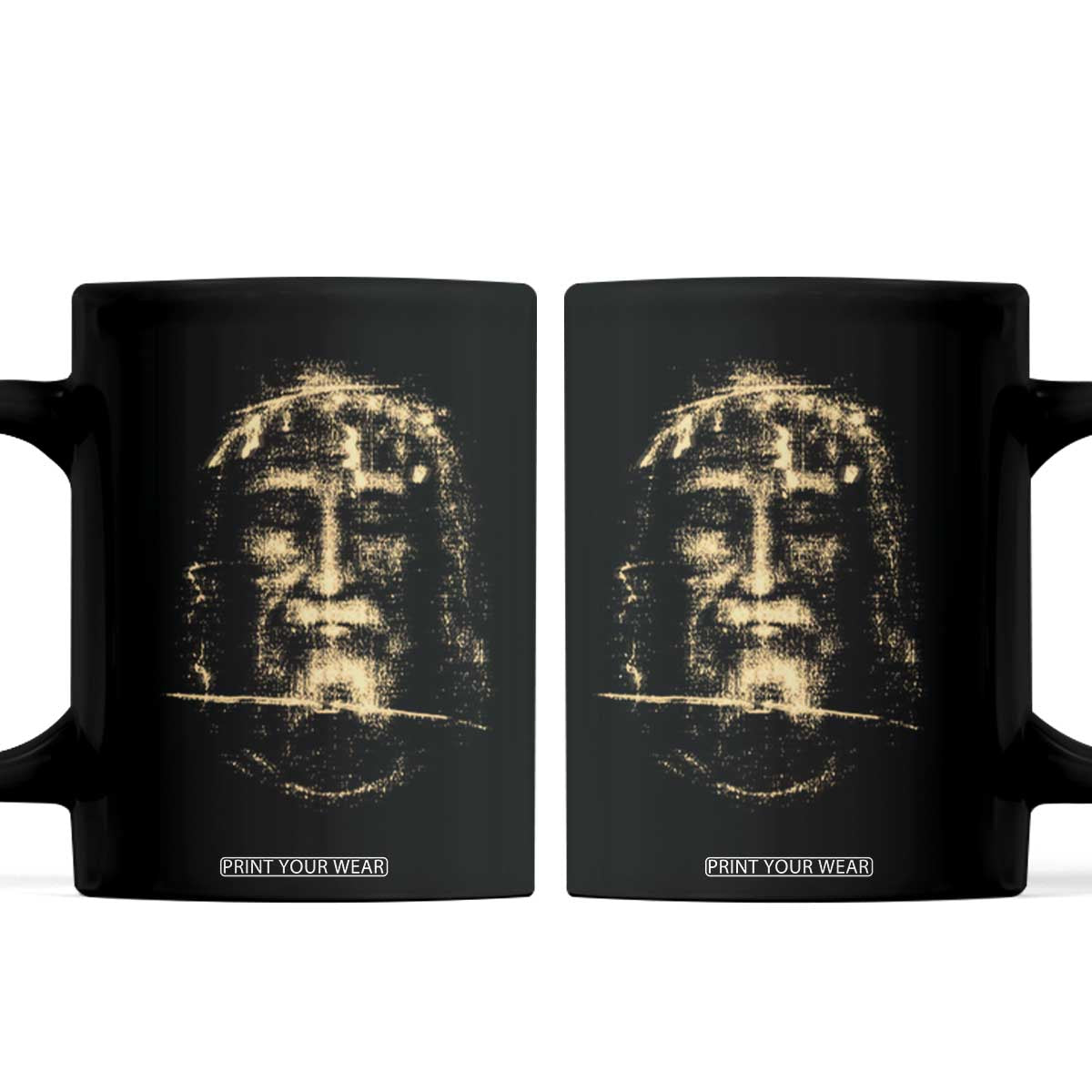 Shroud Of Turin Jesus Coffee Mug Jesus Christ Face Religious Catholic Christian Faith TS10 Black Print Your Wear