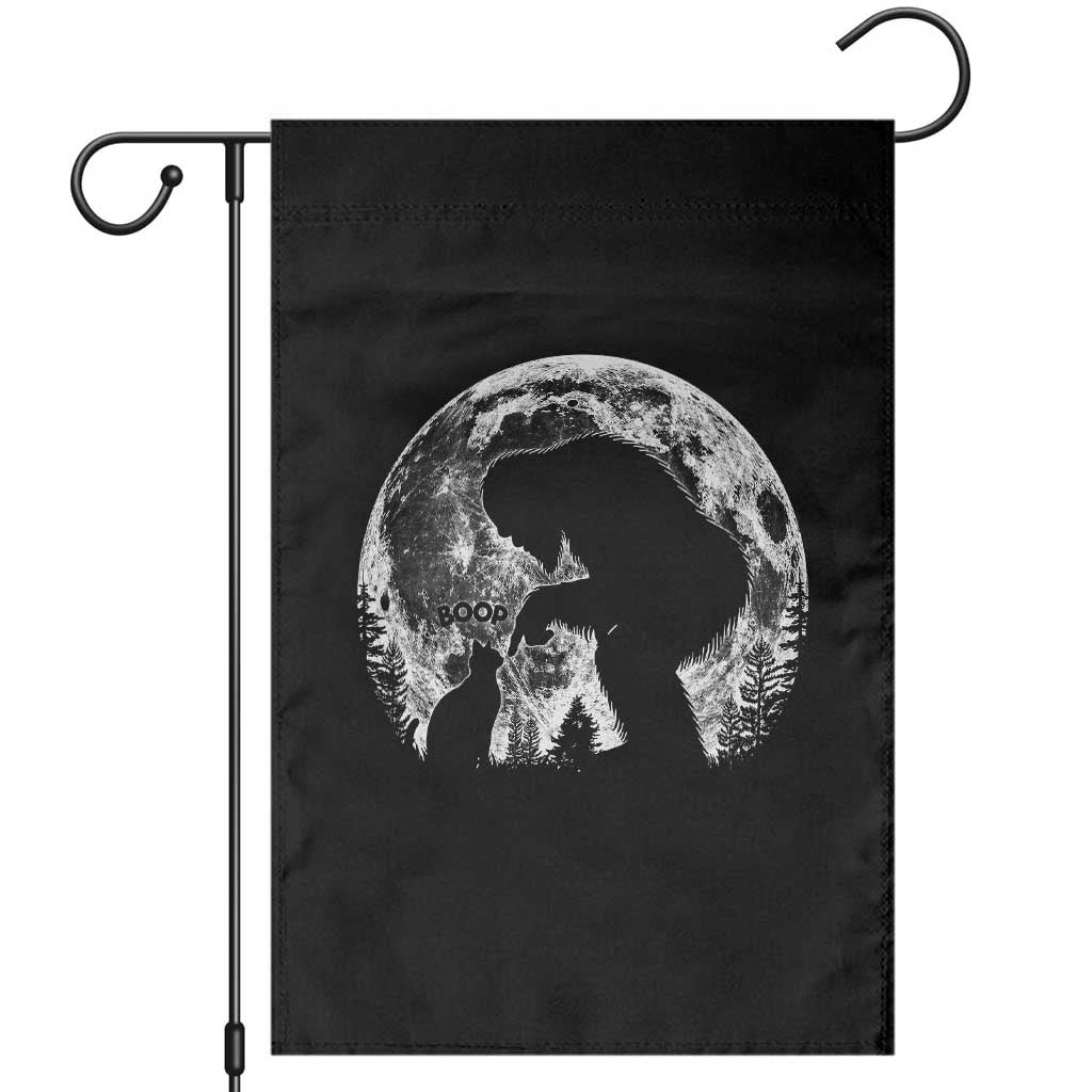 Fun Hand Boop Nose Bigfoot Cat Garden Flag Sasquatch Full Moon TS10 Black Print Your Wear