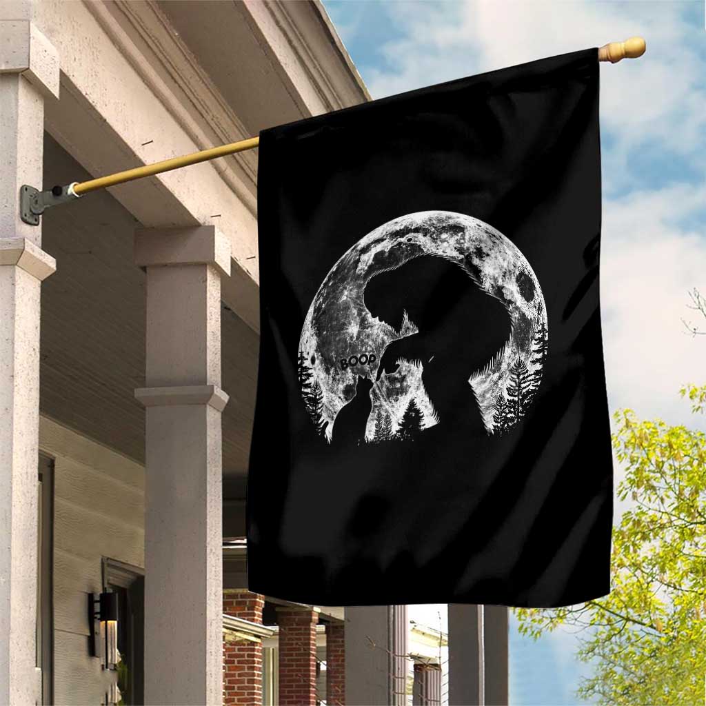 Fun Hand Boop Nose Bigfoot Cat Garden Flag Sasquatch Full Moon TS10 Print Your Wear
