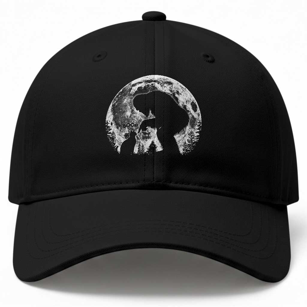 Fun Hand Boop Nose Bigfoot Cat Baseball Cap Sasquatch Full Moon TS10 Print Your Wear