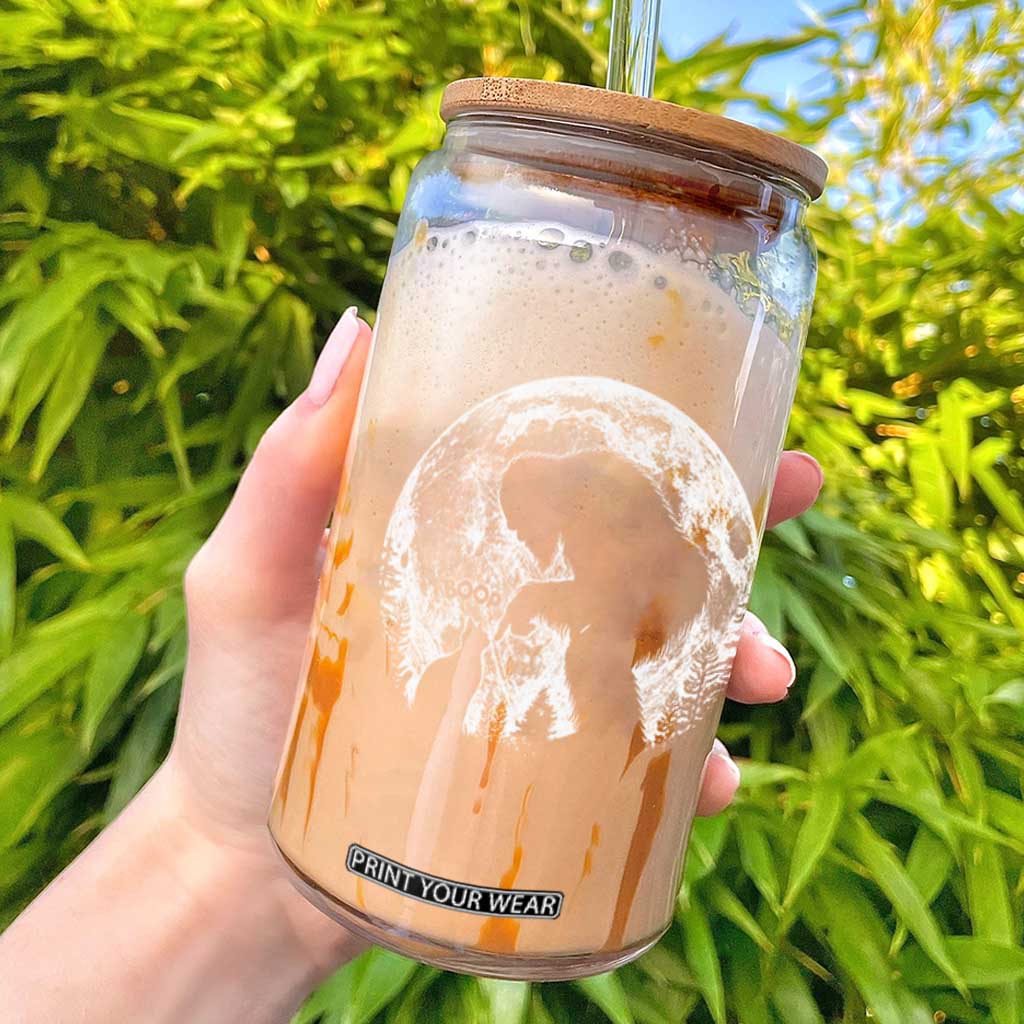 Fun Hand Boop Nose Bigfoot Cat Glass Can Sasquatch Full Moon TS10 Black Print Your Wear