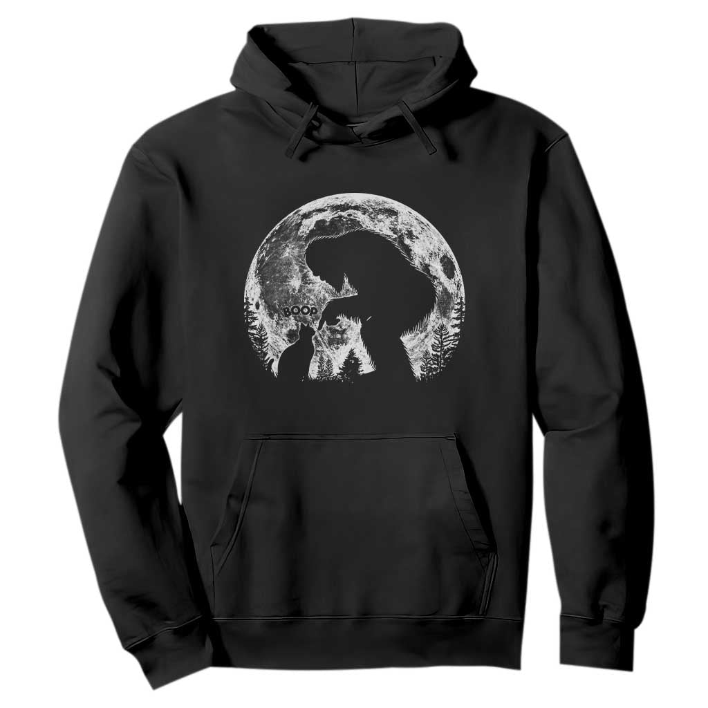 Fun Hand Boop Nose Bigfoot Cat Hoodie Sasquatch Full Moon TS10 Black Print Your Wear