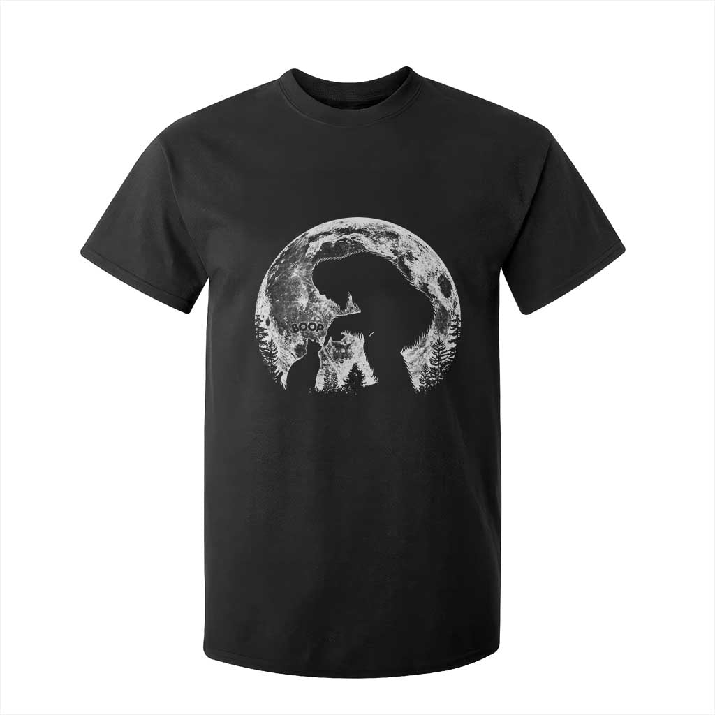 Fun Hand Boop Nose Bigfoot Cat T Shirt For Kid Sasquatch Full Moon TS10 Black Print Your Wear