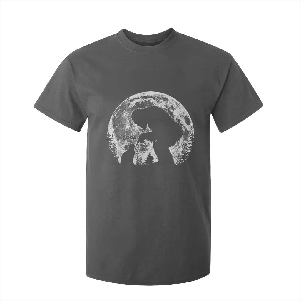 Fun Hand Boop Nose Bigfoot Cat T Shirt For Kid Sasquatch Full Moon TS10 Dark Heather Print Your Wear