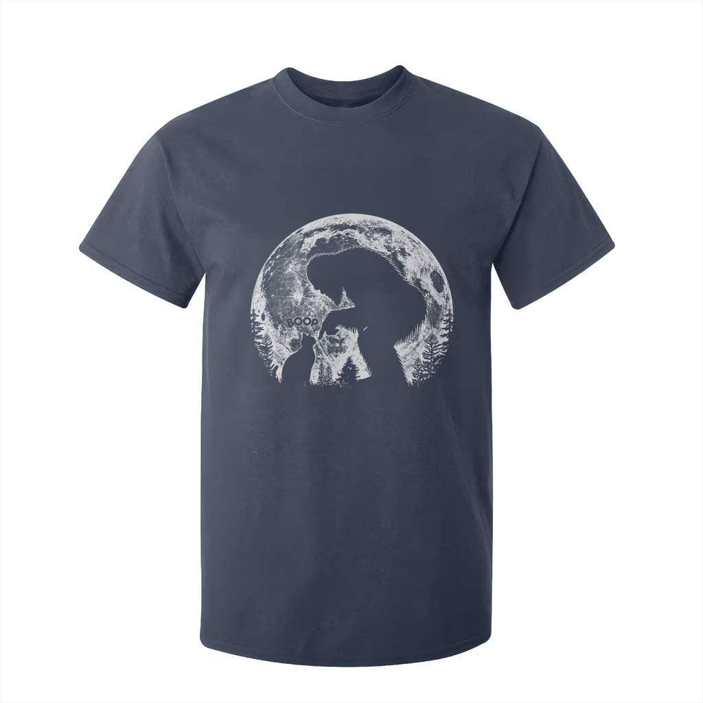 Fun Hand Boop Nose Bigfoot Cat T Shirt For Kid Sasquatch Full Moon TS10 Navy Print Your Wear