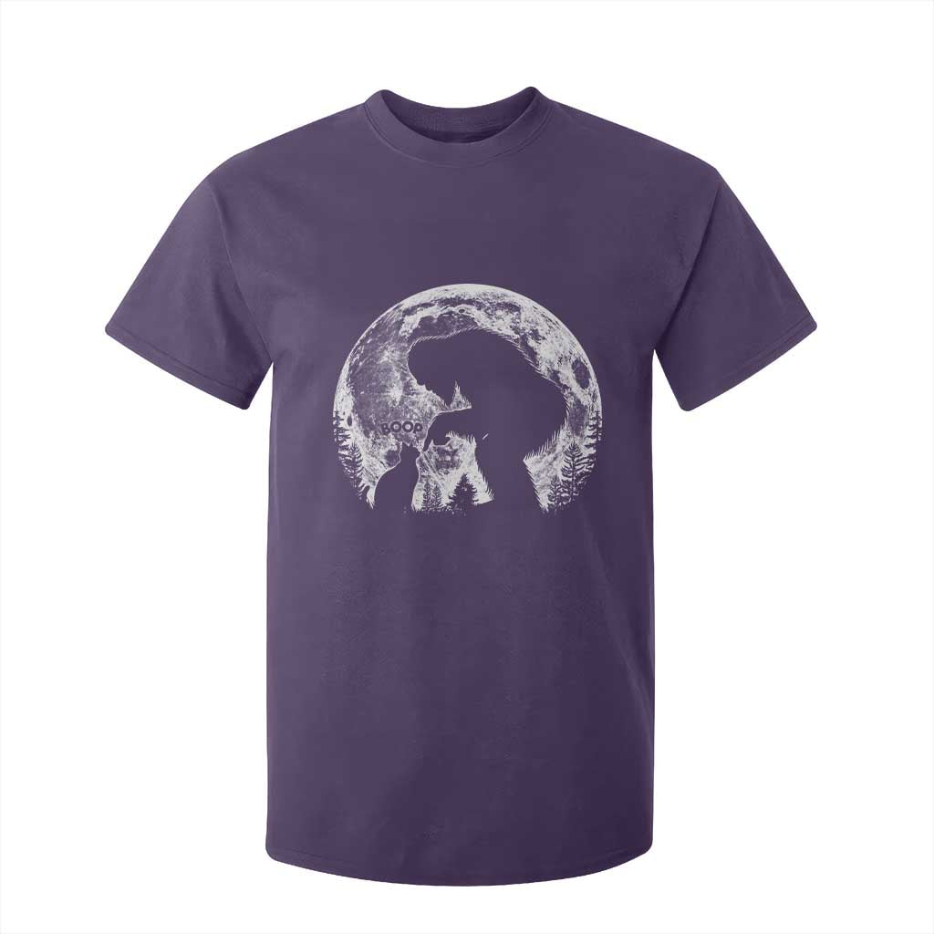 Fun Hand Boop Nose Bigfoot Cat T Shirt For Kid Sasquatch Full Moon TS10 Purple Print Your Wear