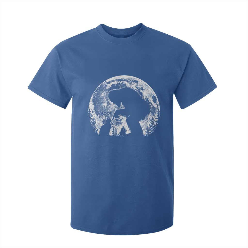 Fun Hand Boop Nose Bigfoot Cat T Shirt For Kid Sasquatch Full Moon TS10 Royal Blue Print Your Wear